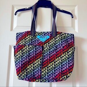 ROXY Canvas Tote Bag Multicolored